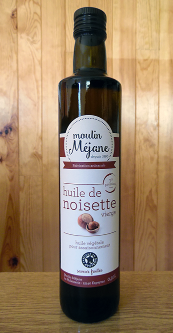 Format 50 CL huile de noisette du moulin Méjane